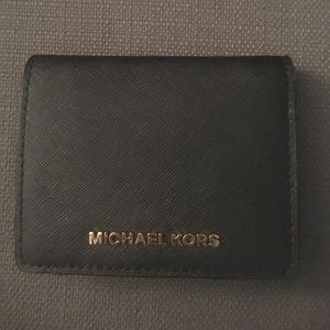 Black saffiano leather wallet